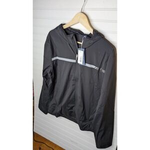 Cutter & Buck Rain Jacket Windbreaker Men's Large Black With Hood New With Tags